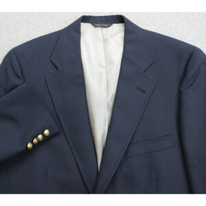 Chaps Ralph Lauren Blazer 42R Mens Navy Golden Buttons Sports Jacket USA Vtg